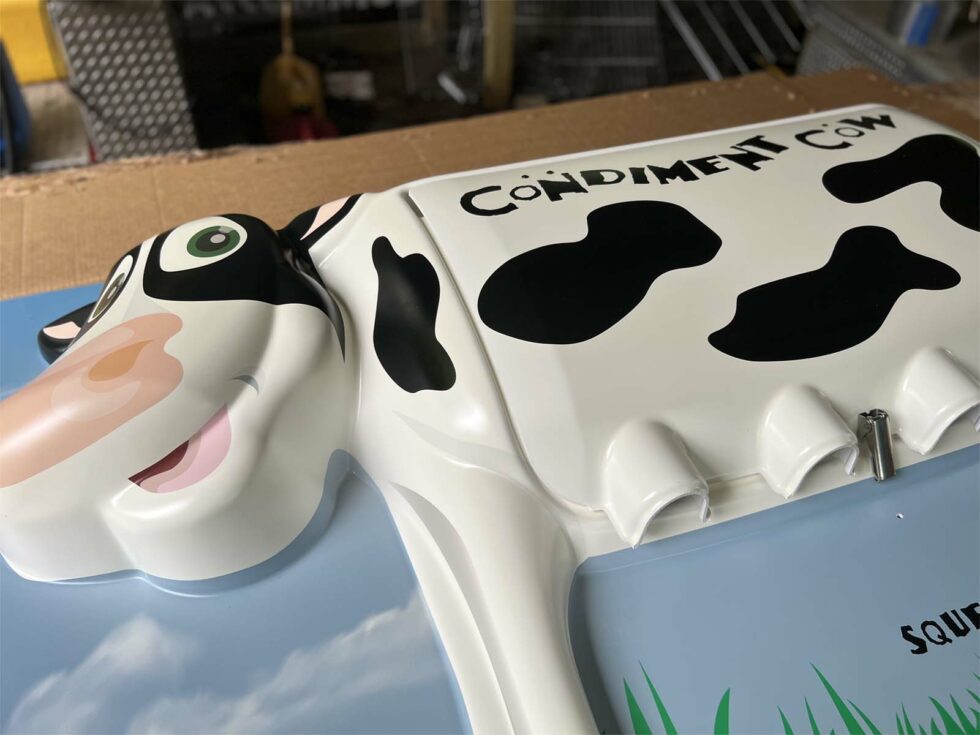 SQUEEZE Caroline…Meet our NEW Condiment Cow! Apple Valley Mountain
